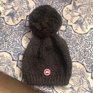 Canada Goose Grey Pom Hat
